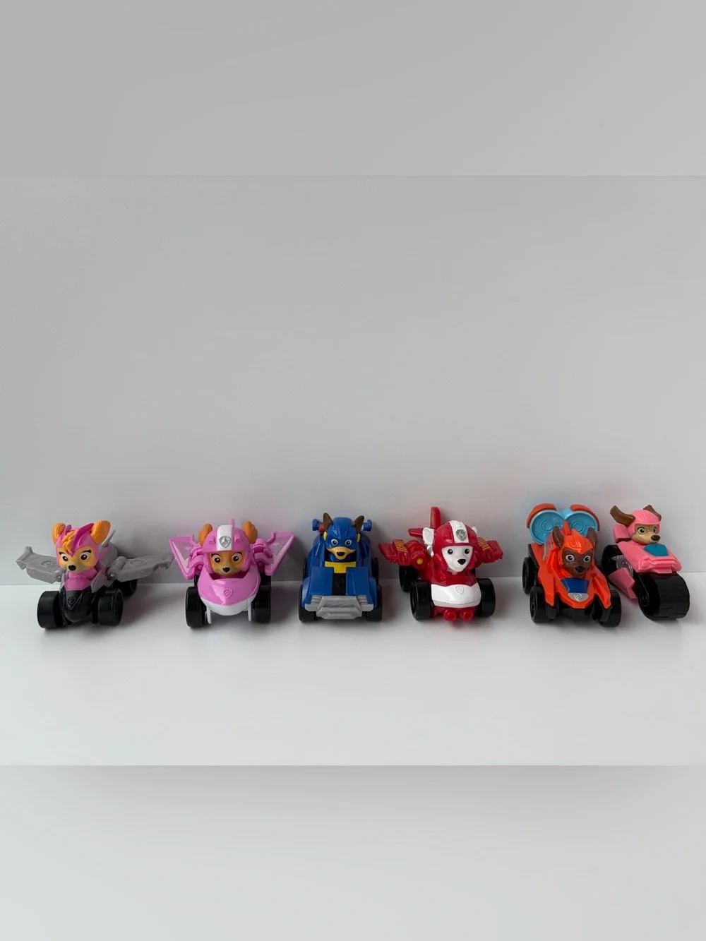 Paw Patrol Pup Squad Racers Plastic Vehicles Cars Lot of 6